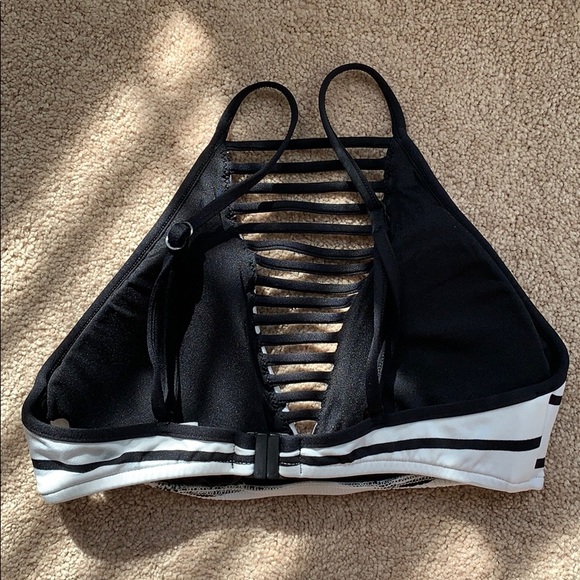 Seafolly Castaway Stripe High Neck Bikini Top - Picture 4 of 7